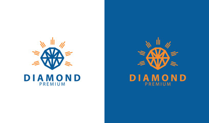 diamond logo template simple design