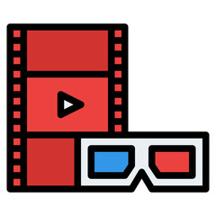 Obraz premium watch movie cinema home activity entertrainment icon