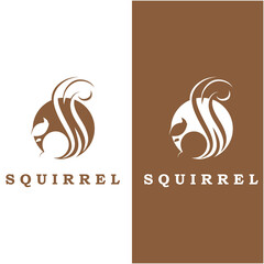 squirrel logo and vector with slogan design