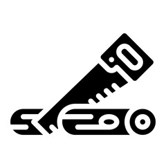 sawing wood saw activity icon
