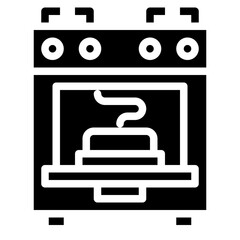 bake oven cake activity icon