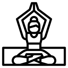 yoga relax excercise activity icon