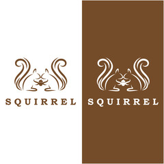 squirrel logo and vector with slogan design