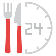 service time eating delivery icon