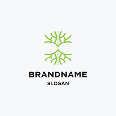 Tree logo template vector illustration design