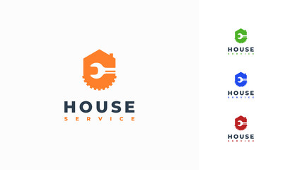 House Service logo designs concept vector, Handyman logo template