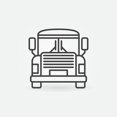 School Bus vector Back to School concept outline icon