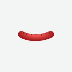 Sausage Icon. Fast Food Concept. - Vector