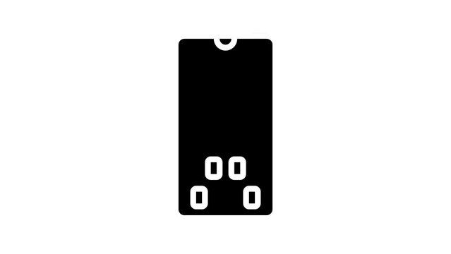 cell phone data recovery line icon animation