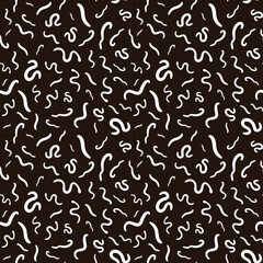 Intestinal Roundworms vector Helminths concept Seamless pattern