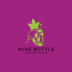 Elegant wine logo template set, vector illustration isolated on white background