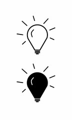 Light bulb icon vector. Bulb, ideas, innovation icon symbol