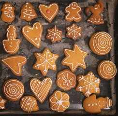 Freshly made gingerbread at christmas