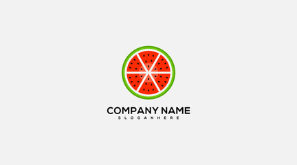 Watermelon icons vector logo design illustration