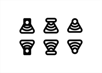 wireless signal icon lab connection logo design