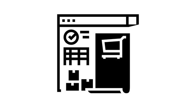purchase order report line icon animation