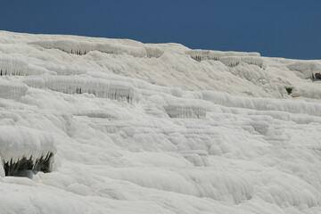 Travertine Terraces at Pamukkale in Denizli, Turkiye