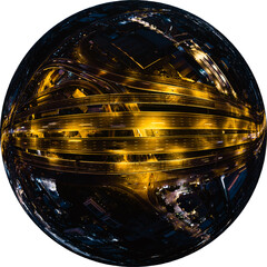 360 Degree Stereographic projection of Expressway road traffic an important infrastructure in...