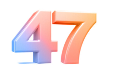 Fototapeta premium 3d gradient number 47