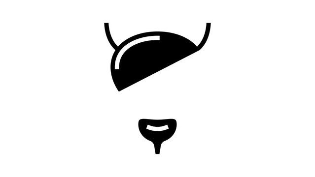 bladder human organ glyph icon animation