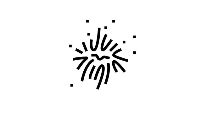 scar contractures line icon animation