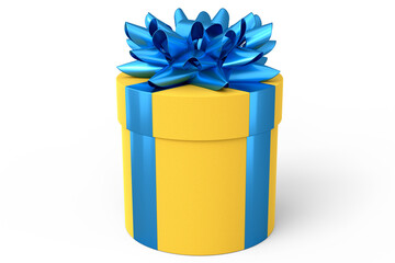 Gift boxes with ribbon and bow isolated on white background. greeting design