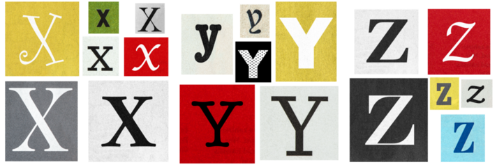 PNG Ransom note alphabet Paper cut letters R-U newspaper cutouts