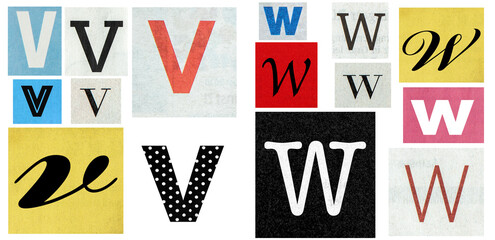 PNG Ransom note alphabet Paper cut letters R-U newspaper cutouts