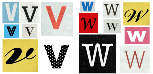 PNG Ransom note alphabet Paper cut letters R-U newspaper cutouts