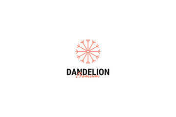 Dandelion logo design vector template illustration