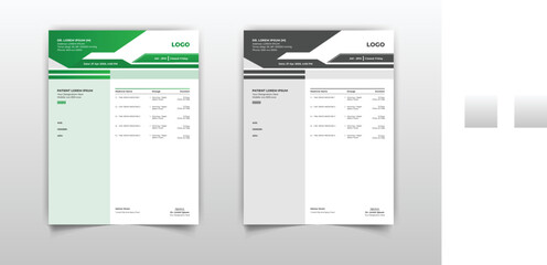 Modern Medical, clinic, Doctor pad prescription design template. Easy to use for any size print
