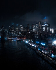 Fototapeta na wymiar Photos de nuit à New York