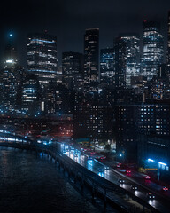 Fototapeta na wymiar Photos de nuit à New York