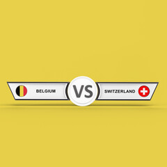 Fototapeta premium Belgium VS Switzerland Match
