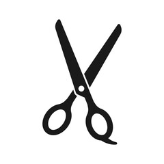 Sewing scissors icon silhouette .design template vector illustration