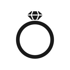 Wedding Ring icon silhouette .design template vector illustration