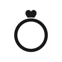 Wedding Ring icon silhouette .design template vector illustration