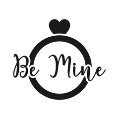 Be Mine icon silhouette .design template vector illustration