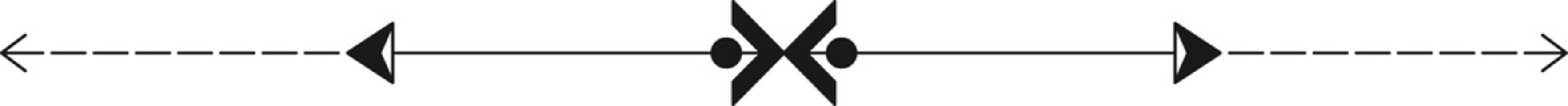 Isolated divider element in arrow shape. This is a decoration for page, document, project and etc.