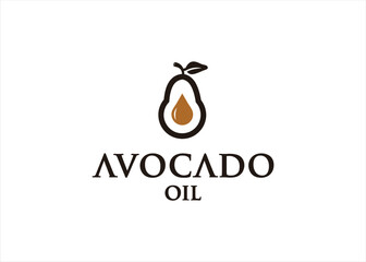 avocado logo design template