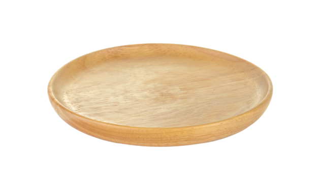 wooden  plate on transparent png