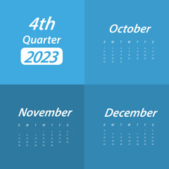 Q4 Fourth Quarter of 2023 Calendar
