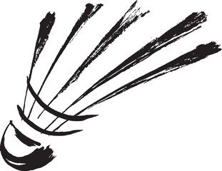 Sketch of Shuttlecock vector illustration, Vector Illustration of Badminton Design