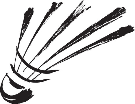 Sketch of Shuttlecock vector illustration, Vector Illustration of Badminton Design