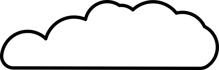 Fototapeta premium Cloud element in PNG type. Flat illustration style. Minimal object.