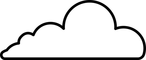 Cloud element in PNG type. Flat illustration style. Minimal object.