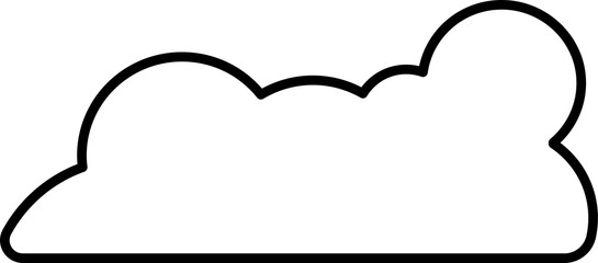 Cloud element in PNG type. Flat illustration style. Minimal object.