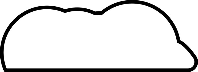 Cloud element in PNG type. Flat illustration style. Minimal object.