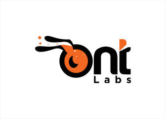 ant logo design lab science concept