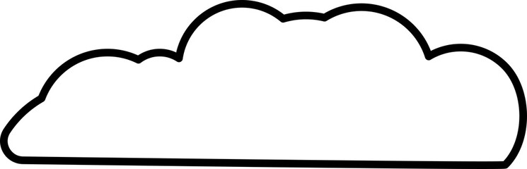 Obraz premium Cloud element in PNG type. Flat illustration style. Minimal object.
